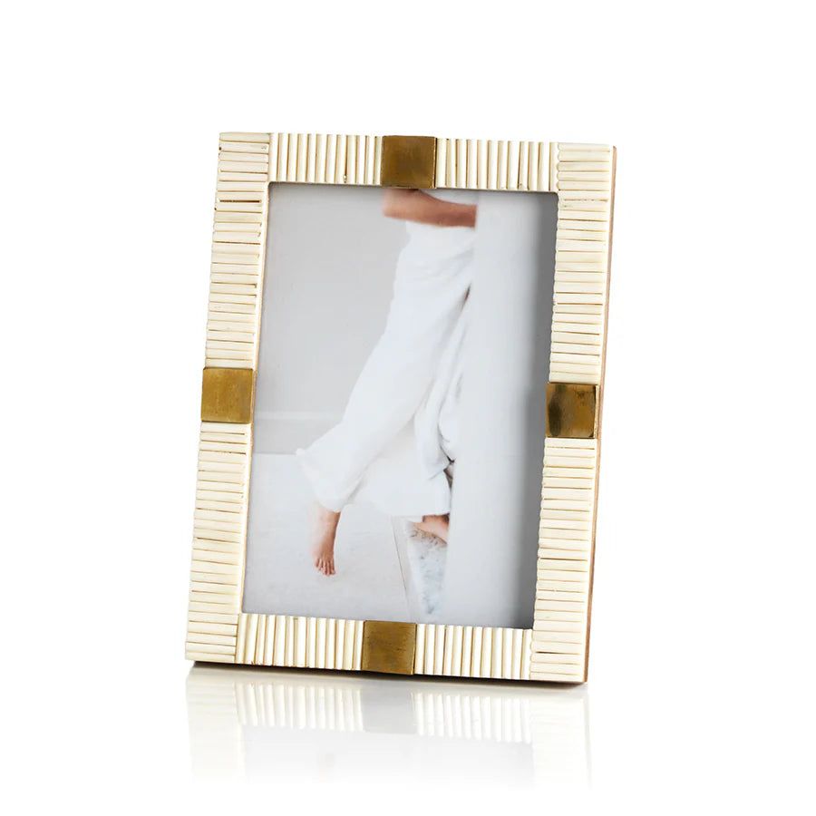 Maha Bone with Brass Trim Photo Frame - 5x7