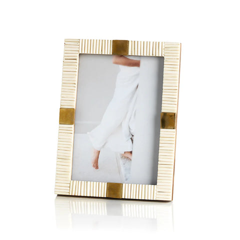 Maha Bone with Brass Trim Photo Frame - 5x7