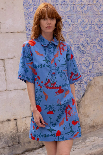 Mini Collard Shirt Dress