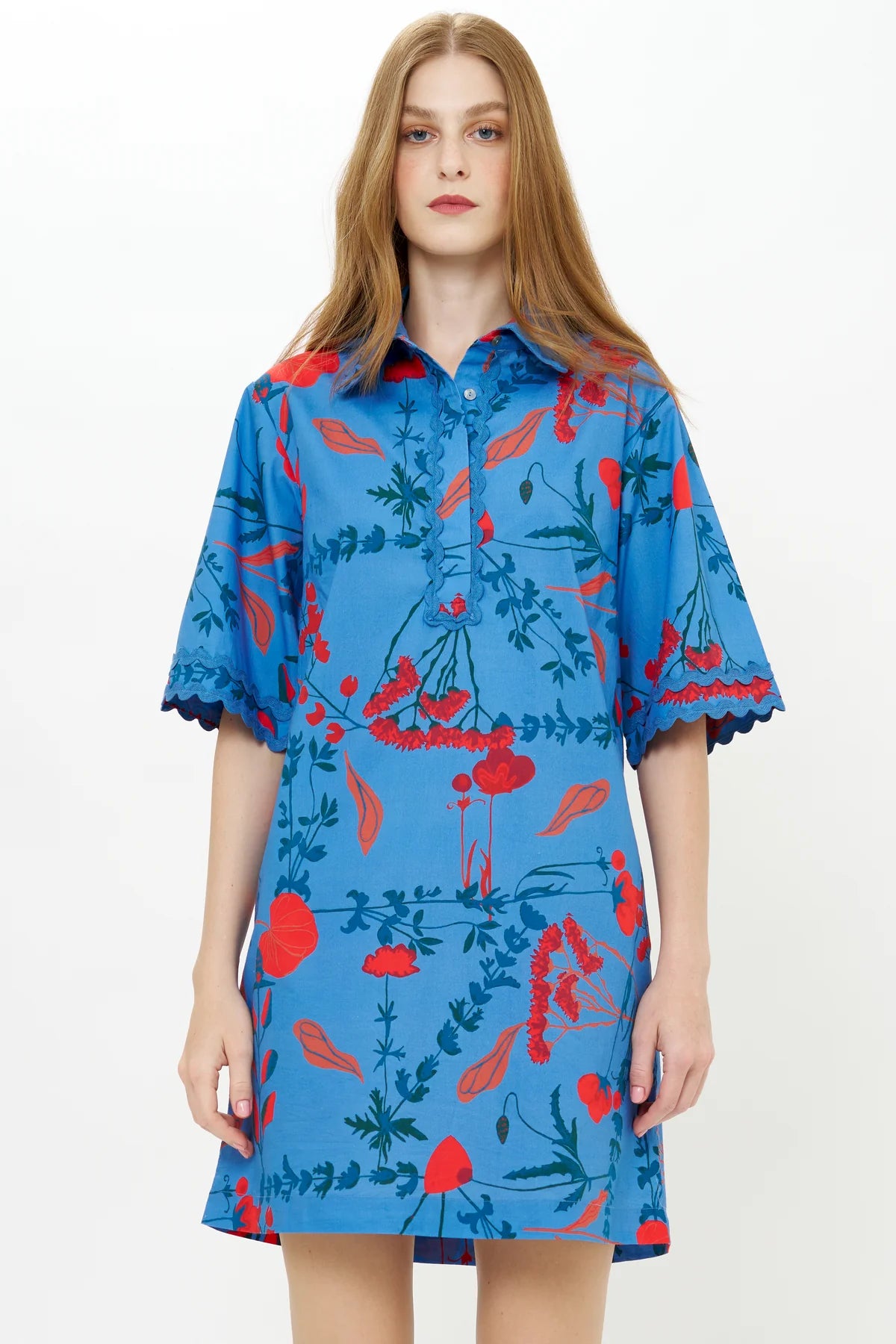 Mini Collard Shirt Dress