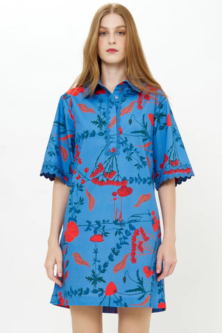 Mini Collard Shirt Dress