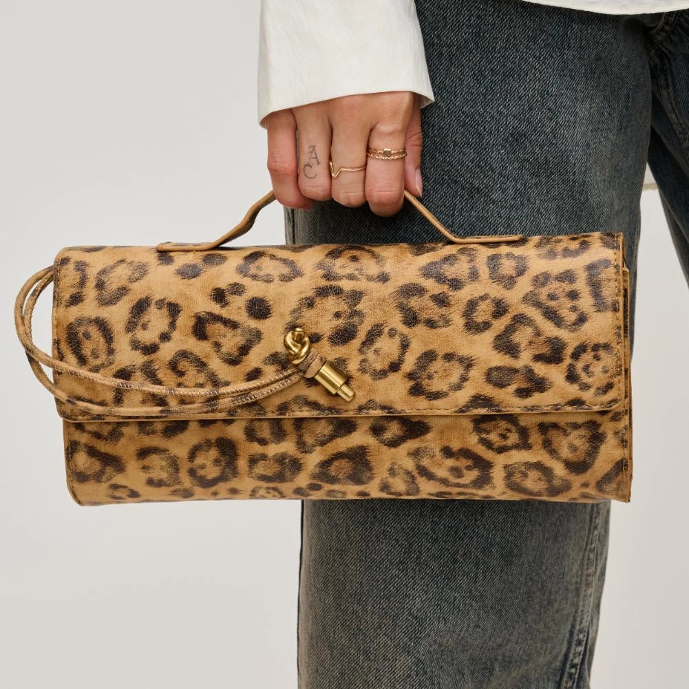 Ada Top Handle Woven East West Clutch Crossbody