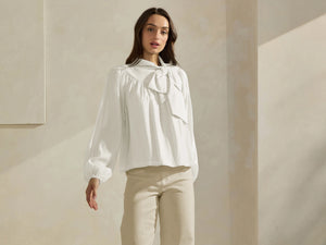 Bow-Tie Neck Blouse