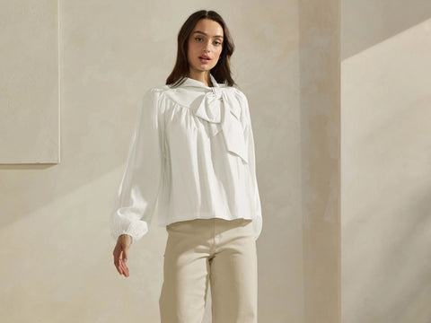 Bow-Tie Neck Blouse