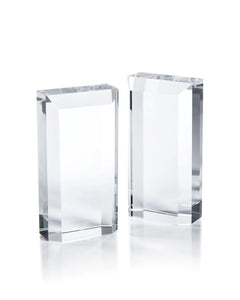 Crystal Glass Bookends