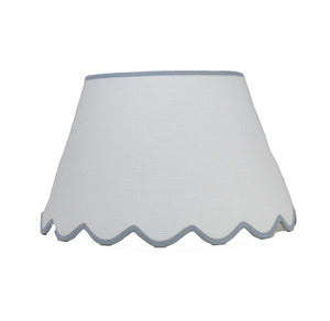 White Raffia Scallop Shade