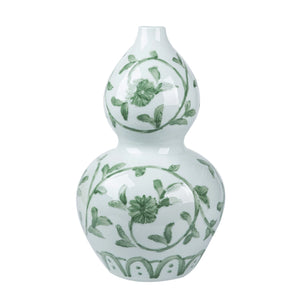 Celadon Green Vine Gourd Vase