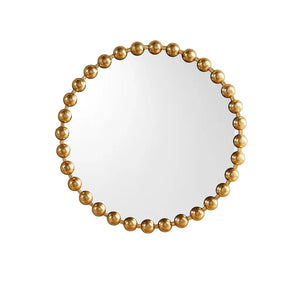 Iron Gold Beaded Mirror