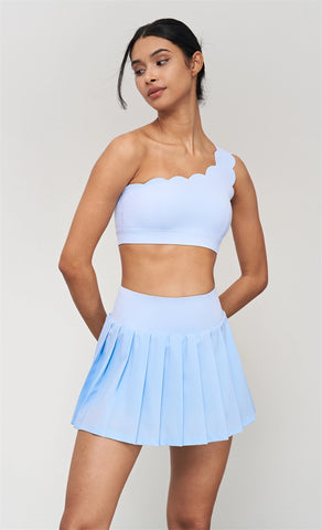 Helena Scalloped One Shoulder Sports Bra