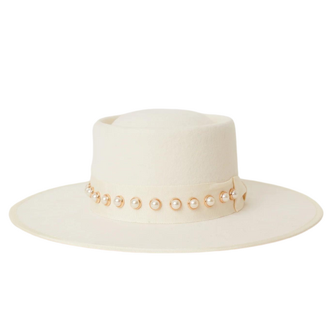 Cream "Hazel" Pearl Hat