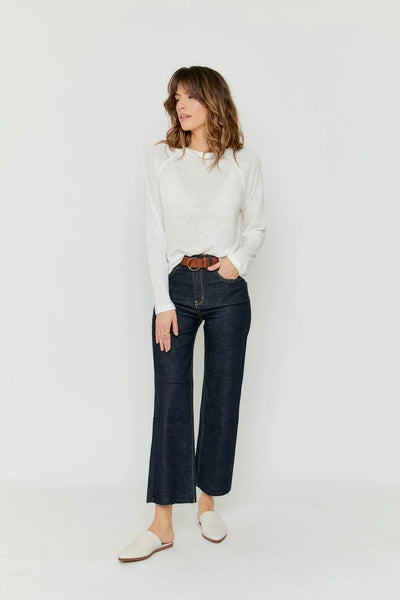 Aberdeen Ankle Crop High Rise Jean in Timbers