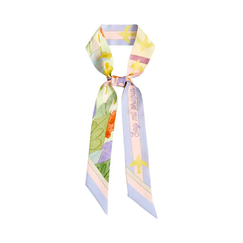 Silk Twill Skinny Scarf