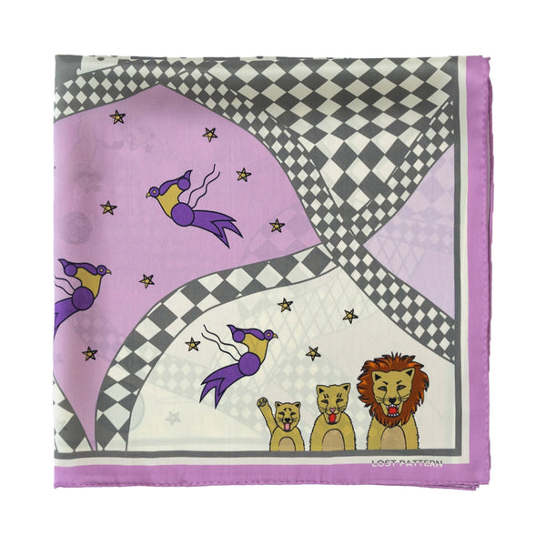 Silk Bandana Scarf Lavender Pink - By Shantall Lacayo