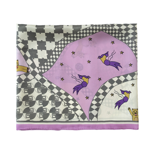 Silk Bandana Scarf Lavender Pink - By Shantall Lacayo