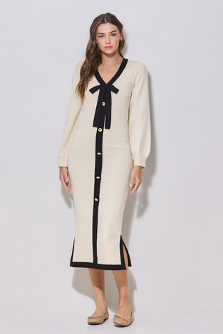 Jackie Bow Sweater Maxi Dress