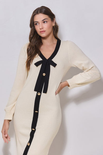 Jackie Bow Sweater Maxi Dress