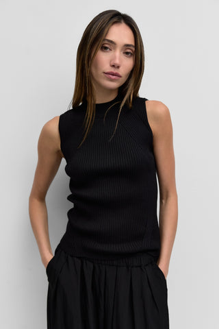 Aleah Ribbed Mock Neck Top