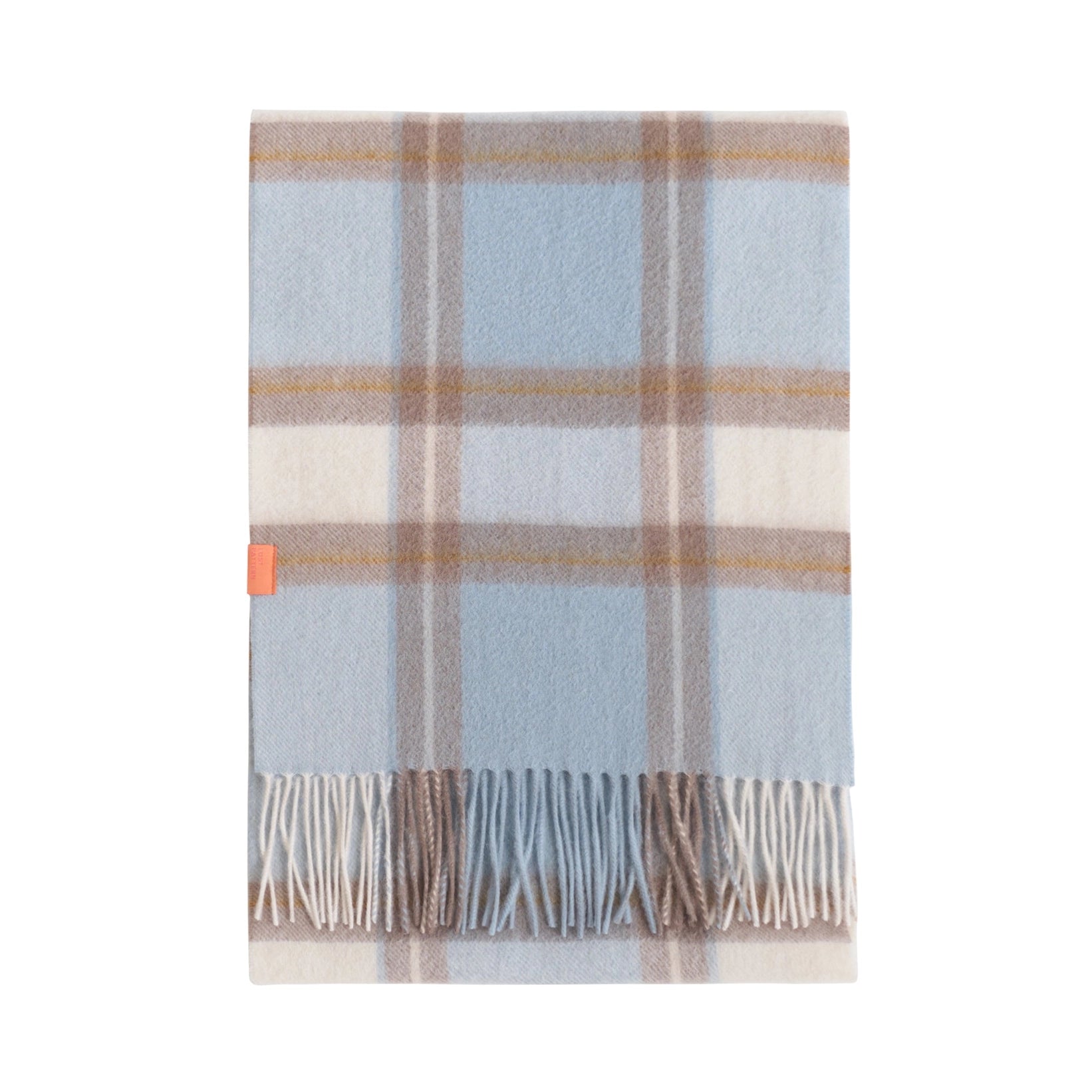 "Plaid" Cashmere Scarf - Blue