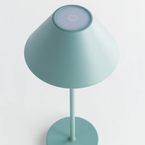 14" Cordless LED Lamp- Seafoam Blue