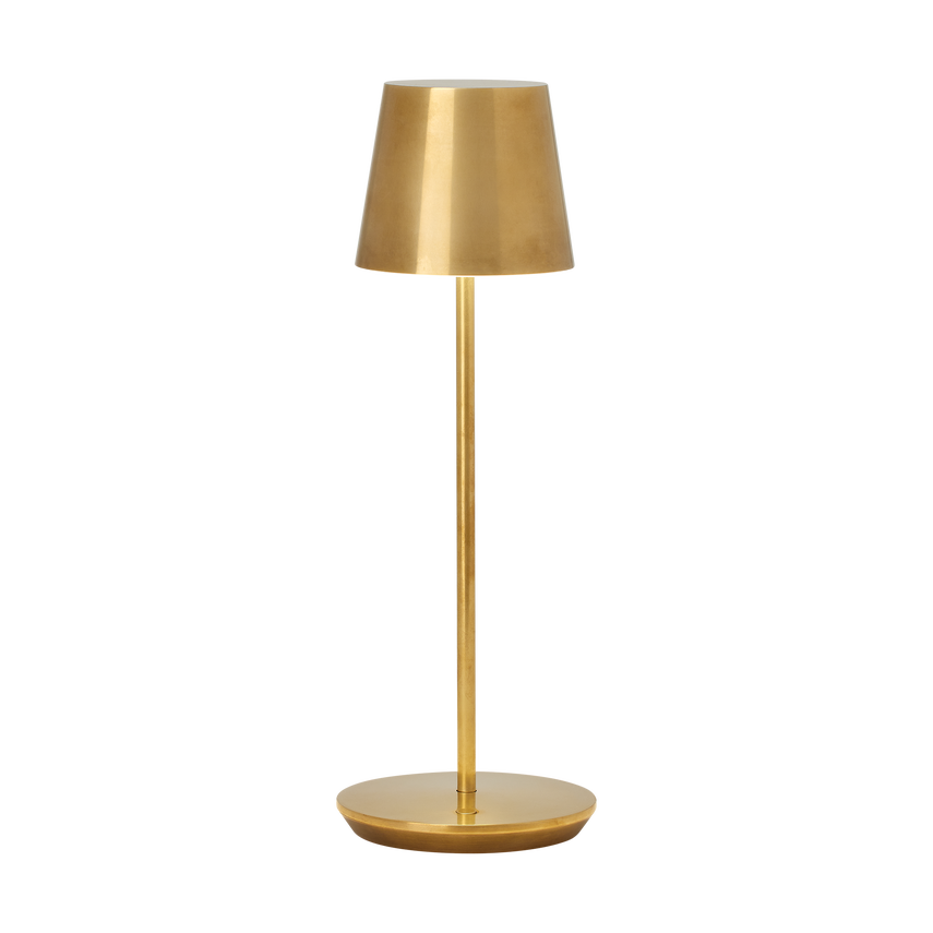 Nevis Accent Rechargeable Table Lamp in Natural Brass