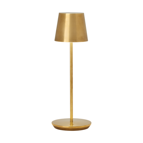 Nevis Accent Rechargeable Table Lamp in Natural Brass