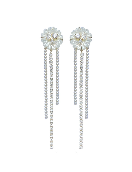 Mother of Pearl + Pearly Embellished Tassels