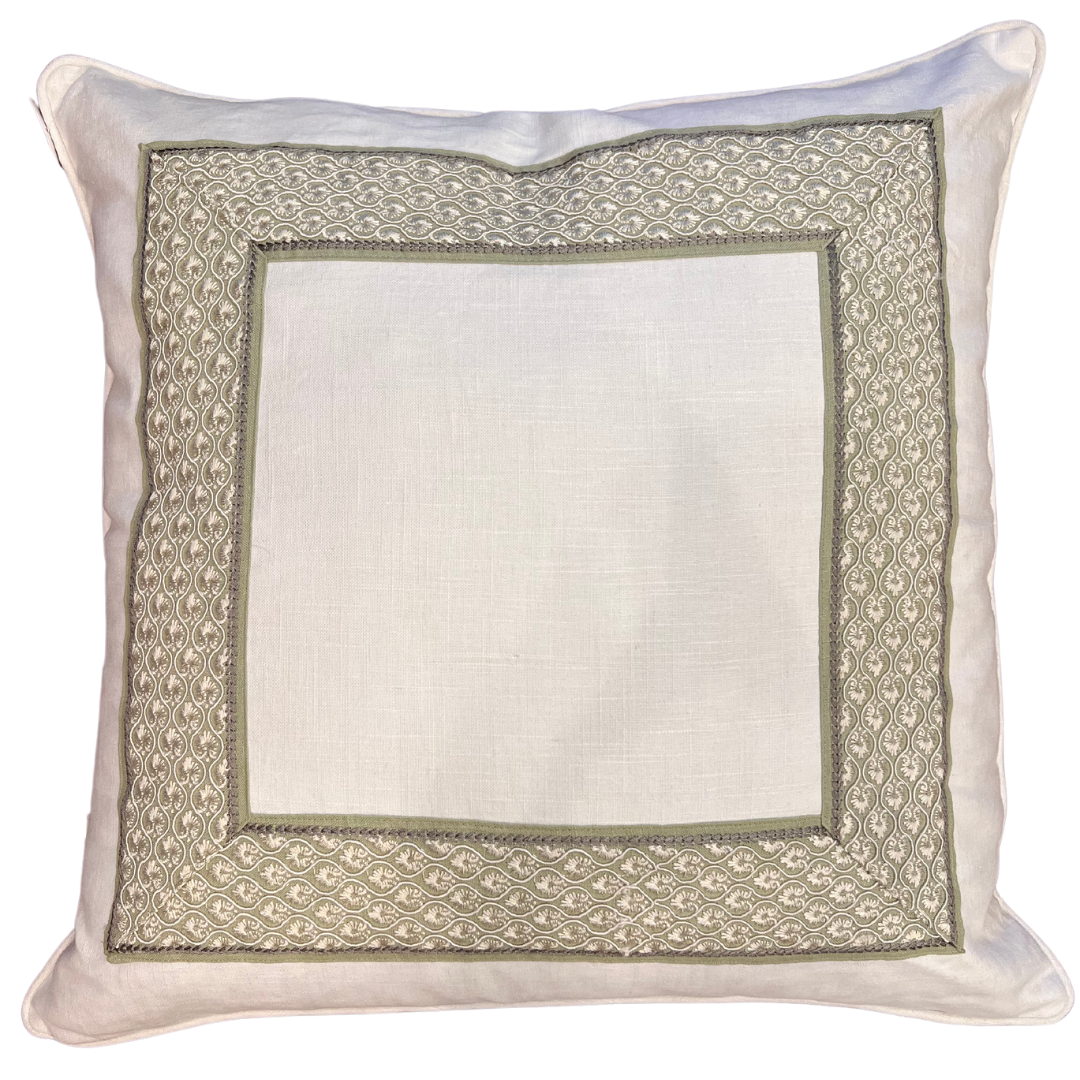 Pillow with Green Trim