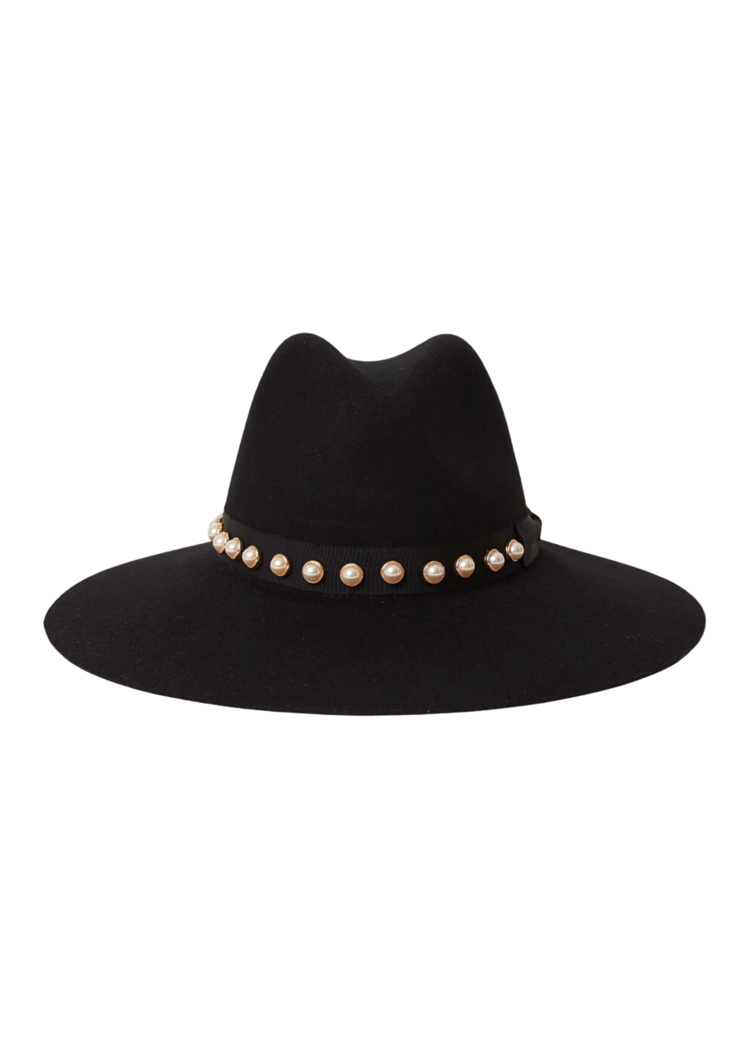 Black "Sophie" Pearl Hat
