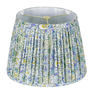 Blue Floral Pleated Lamp Shade