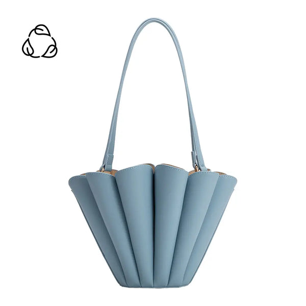 Shellie Blue Recycled Vegan Leather Shoulder Bag
