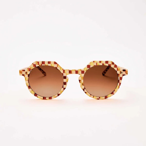 Georgie - Toasted Moxie Checkered Sunglasses