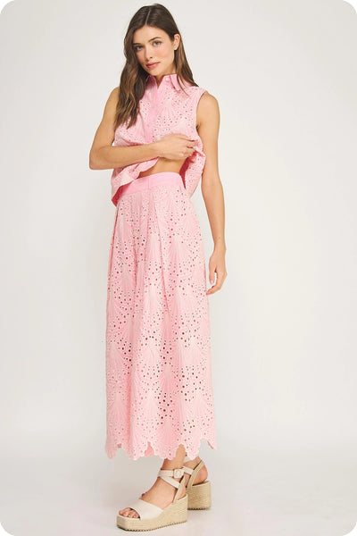 Blush Eyelet Lace Set