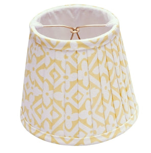 Soft Yellow Floral Sconce Shade