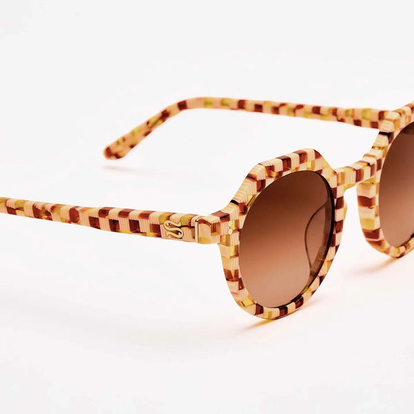 Georgie - Toasted Moxie Checkered Sunglasses