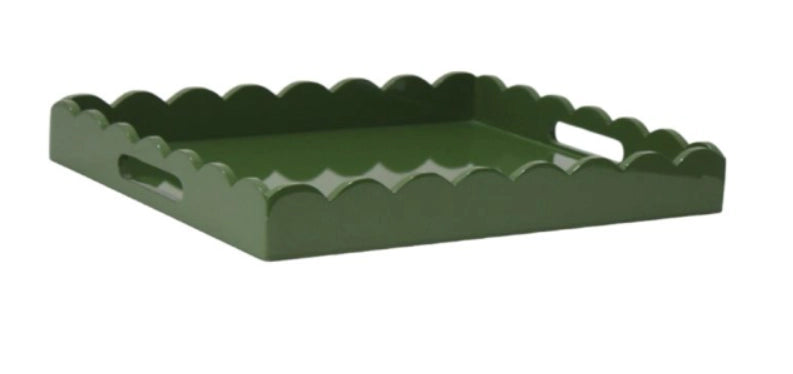 Moss Green Lacquered Tray