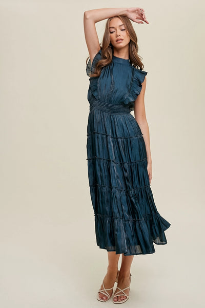 Orla Organza Tiered Midi Dress