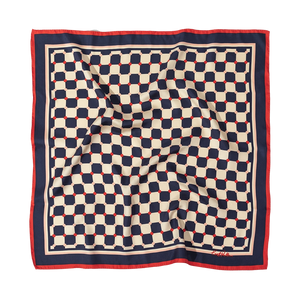 Checkerboard Silk Bandanna