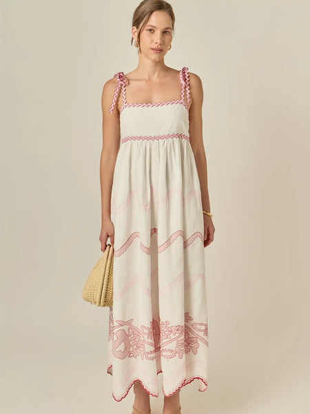 The Elodie Embroidered Maxi Dress