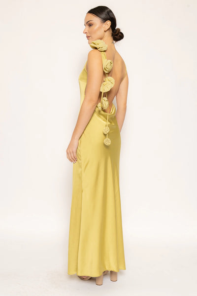 Floral Shoulder Maxi Dress