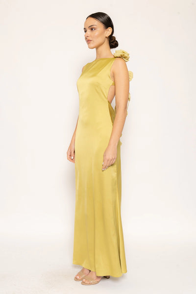 Floral Shoulder Maxi Dress