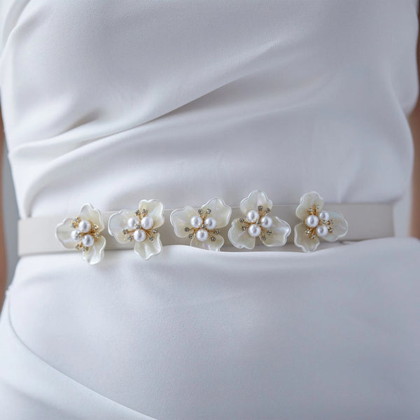 Ivory Matilda Pearl Belt