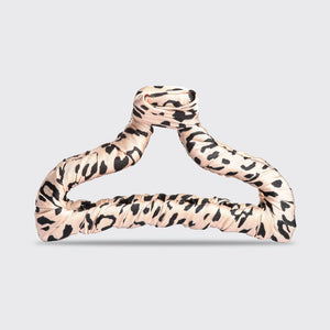 Satin Wrapped Claw Clip in Leopard