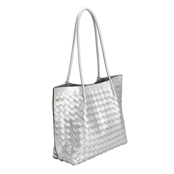 Victoria Silver Recycled Vegan Tote Bag