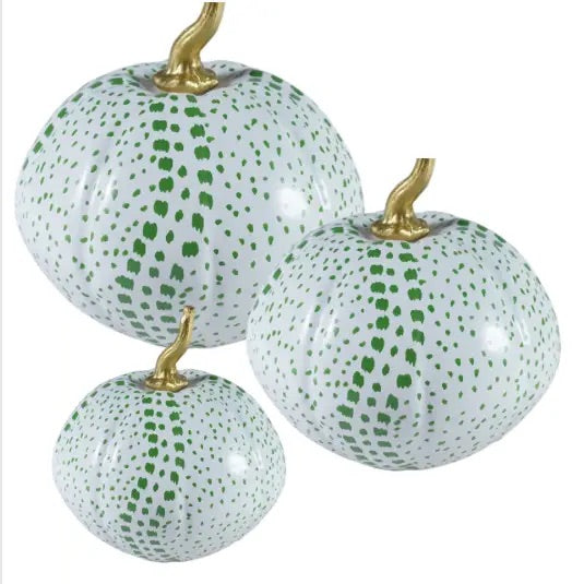 Incredible Green Dot Pumpkin 6"