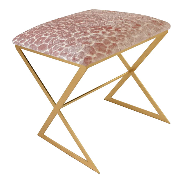 Blush Cheetah X Side Stool