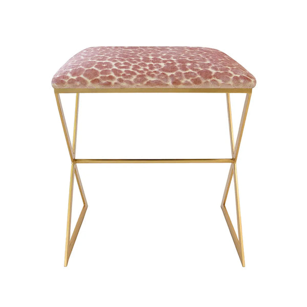 Blush Cheetah X Side Stool