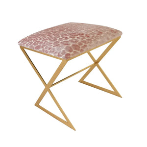 Blush Cheetah X Side Stool