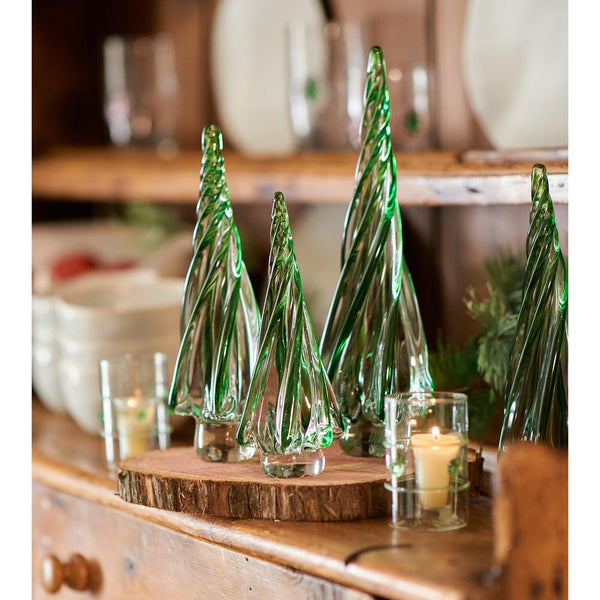 Green Holiday Glass Tree