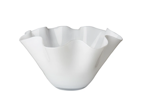 Small White Bowl With Wavy Top