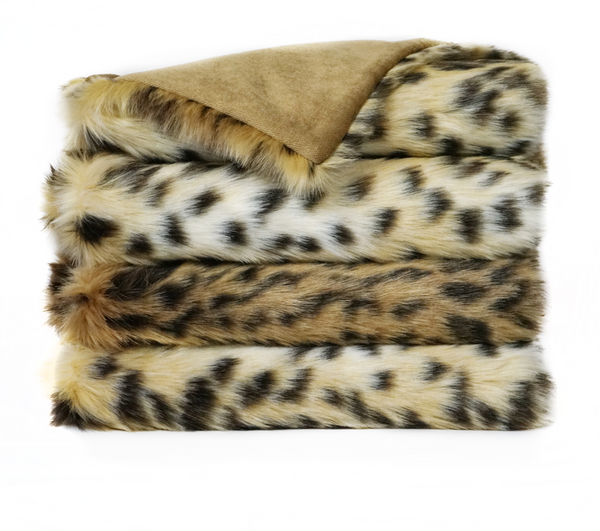 Bobcat Faux Fur Throw